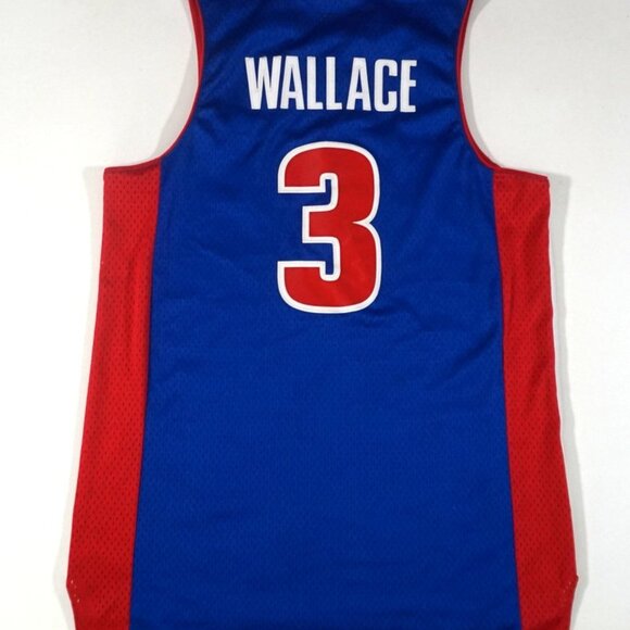 Big Ben Wallace DETROIT PISTONS Stitched Vintage Reebok Jersey Size Men's Medium - Picture 2 of 11
